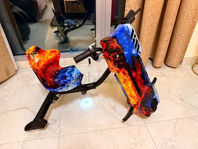 Electric Scooter with Flame Design