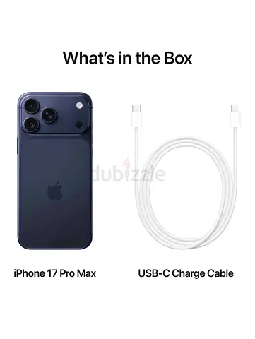 iPhone 17 Pro Max with USB-C Cable
