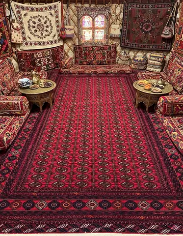 Elegant beautiful handmade vintage / tribal MORI 100% wool carpet , twins carpet size 2.00 by 3.00