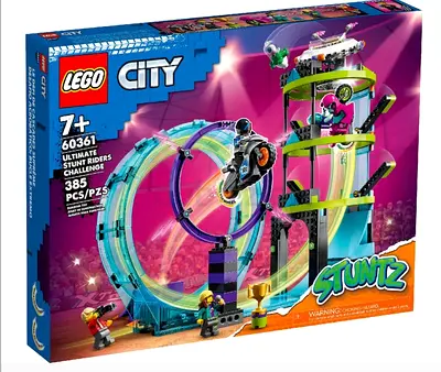 LEGO City Stuntz 60361 Ultimate Stunt Riders Challenge - 385 pcs, New
