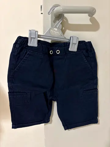 Navy blue kids cargo shorts - size small (children)