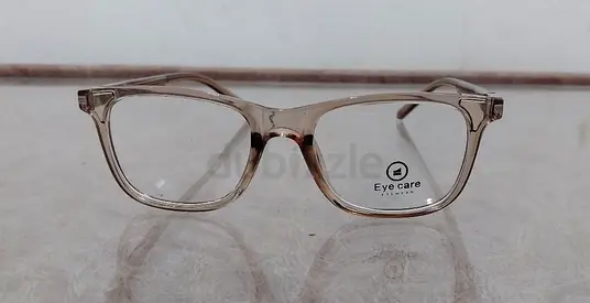 Eye Care Transparent Brown Square Optical Frame - Unisex - Brand New
