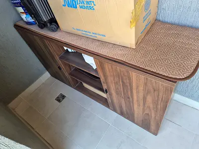 Slim Wooden Sideboard / Console Cabinet with Shelves