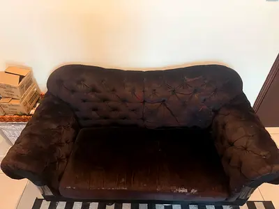 2 seater velvet couch