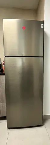 Hoover stainless steel top-freezer fridge - good working condition