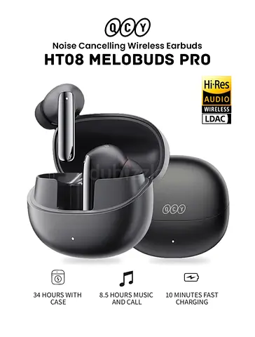 QCY MeloBuds Pro – Premium ANC Wireless Earbuds | Brand New Black for sale