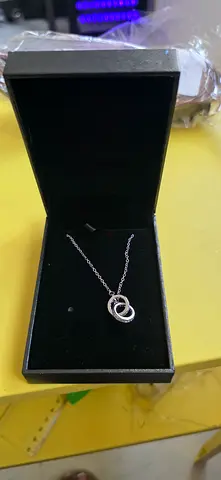 Brand new Zus Silver Interlocking Circle Necklace with Chain