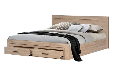 Danube Home Bolivar 180x200 King Bed Frame with Storage + Cozy Double Mattress