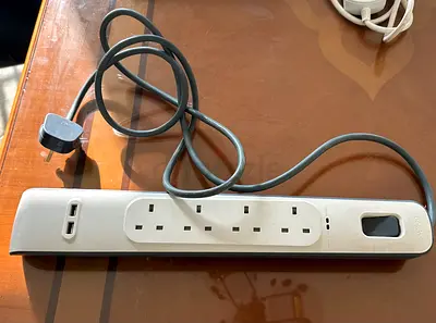 Set of 3 Extension Power Strip with Surge Protection