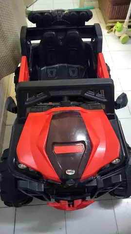 Battery-Powered Ride-On Jeep for Kids — Red, Double Seat