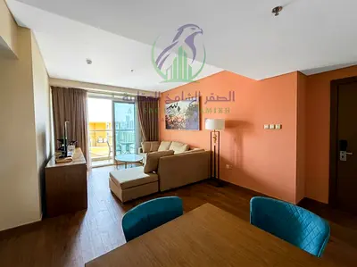 Two Bedroom Furnished Apartment for Rent in Sharjah with Hotel Style Furniture Spacious Layout Balcony Three Bathrooms Open Views Pool Gym Parking