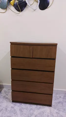 Tall 5-Chest Of Drawers- Brown, Good Condition