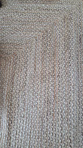 Natural jute woven area rug - neutral textured floor mat