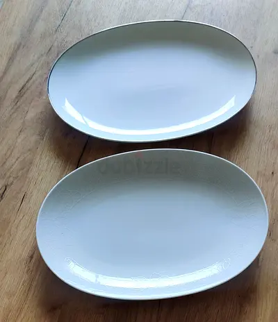 Big size plate or serving dish 2 pieces, ceramic
