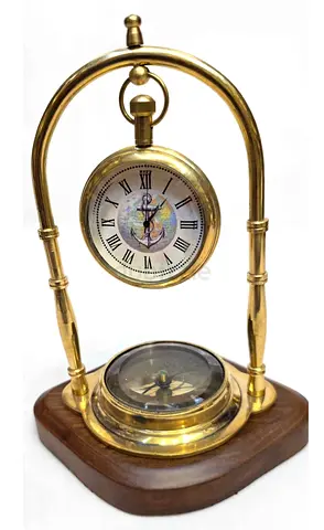 BRAND NEW BEAUTIFUL TABLE CLOCK WITH COMPASS FROM LONDON FOR SALE