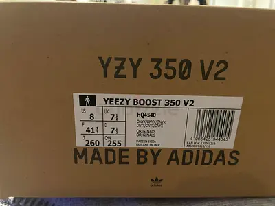 Yeezy Boost 350 V2 Onyx Size US 8