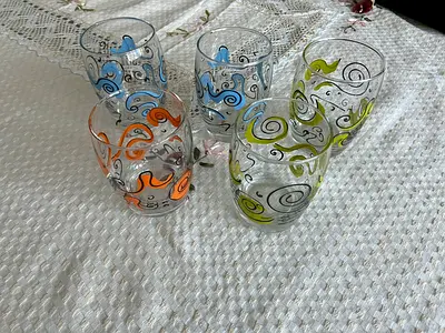 Water glass set of 5