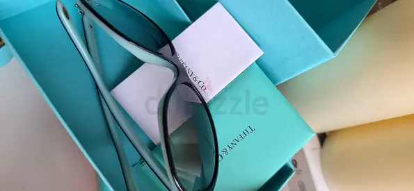 New Tiffany & Co. Sunglasses with Original Box — Light Blue Frame