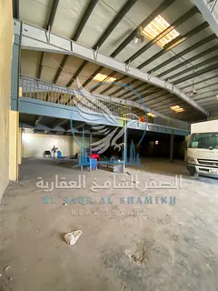 **Warehouse for rent in Al Sajaa Industrial Area | 10,000 sq ft | Ground floor + mezzanine | 44 kW e