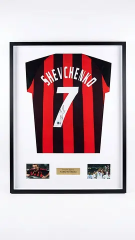 Framed & Signed Andriy Shevchenko AC Milan 2003 Jersey – Authenticated