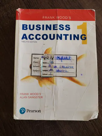 Frank Wood's Business Accounting 1 (Twelfth Edition) - Pearson