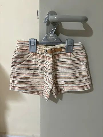 Girls Shorts - Soft Striped Cotton,