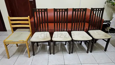5 Wood Chairs