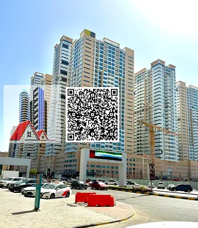 Closed Kitchen 2BHK for rent in Ajman One Tower with parking