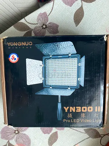 Yongnuo YN300 III Pro LED Video Light - With Barn Doors (Used, Good Condition)