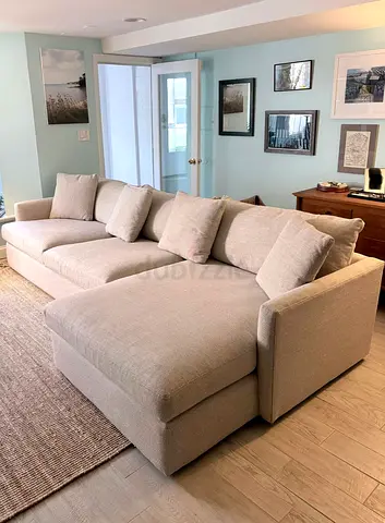 Crate&barrel lounge deep L shape sofa