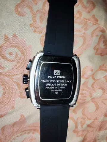 Stainless Steel Back Men's Sport Watch - Black Strap