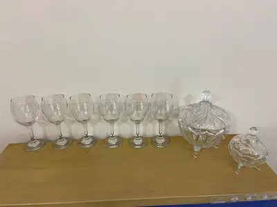 Juice set with crystal flask