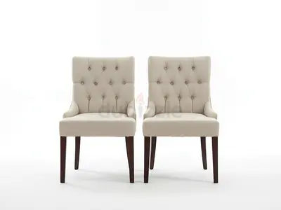 Marina Home Elegant Tufted Dining Armchairs