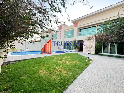 CLOSE TO JUMERAH PUBLIC BEACH 5BR+MAIDS+DRIVER PRIVATE POOL GARDEN