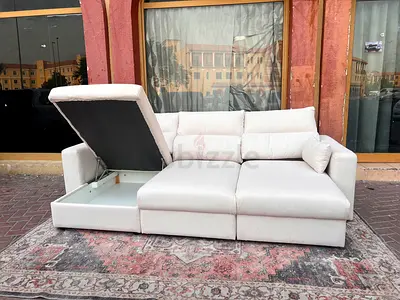 Excellent condition ikea Eskilstuna lshape sofa bed beige