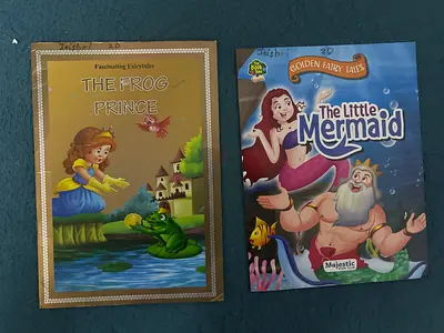 Set of 2 Children's Fairy Tale Books - The Frog Prince & The Little Mermaid