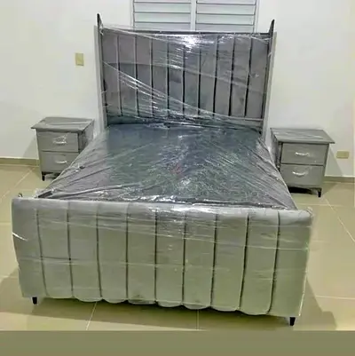 Luxurious Modern king size 180x200 Custom made velvet bed frame for sale