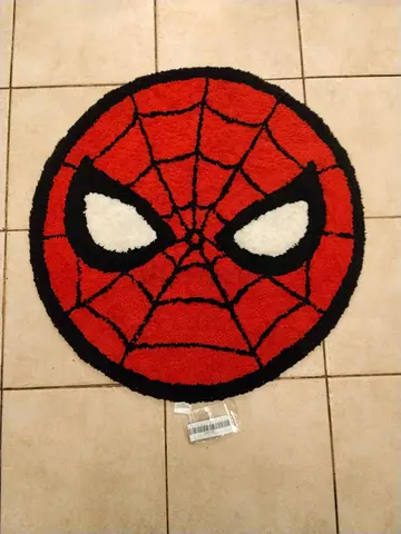 Round Spider-Man Themed Kids Rug - Excellent Condition