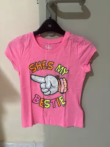 Pink Girls' Graphic T-shirt - "Shes My Bestie" -