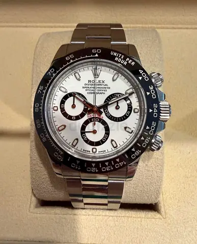 Rolex Cosmograph Daytona Panda White Dial 1:1 Clone Watch For Men With Box And Card.