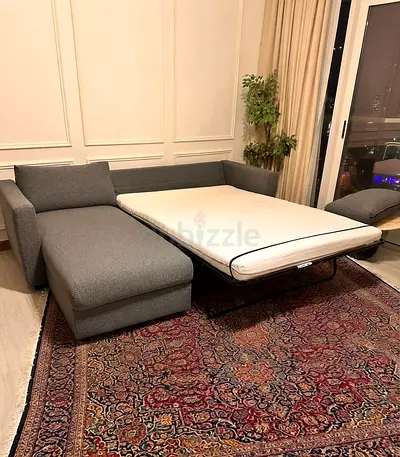 IKEA VIMLE 3-Seat Sofa-Bed with Chaise Longue – Grey
