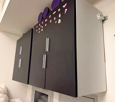 IKEA Wall-mounted Kitchen Cabinets - Black/White, Set of 2