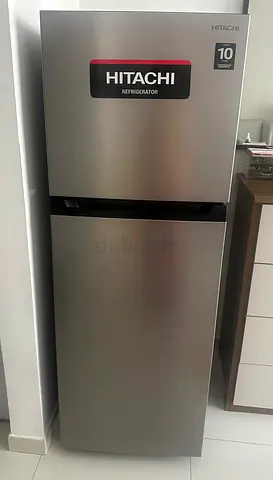 Hitachi Top Freezer Refrigerator - 2 Door, Silver, New Condition - 1.5 years with original receipt