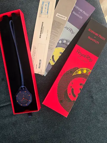 Audemars Piguet x Swatch Royal Oak 'Royal Pop' Blue Unisex Watch with Box & Papers