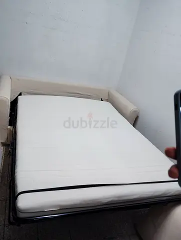 Fold-out sofa bed with mattress - good condition