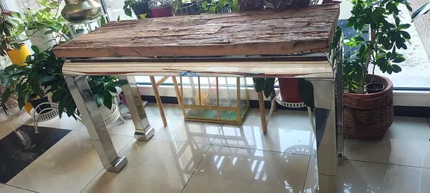 RAILWAY WOOD ENTRY CONSOLE TABLE