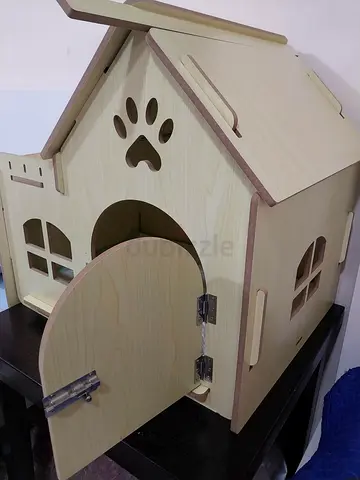 Brand new wooden house for cat