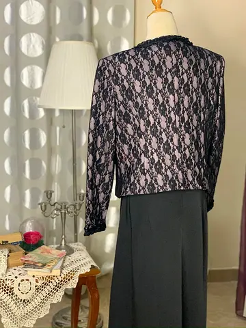 Black Lace Evening Jacket / Women's Elegant Bolero party dress