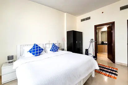 Spacious Master bedroom with attached toilet and attached balcony for one woman
