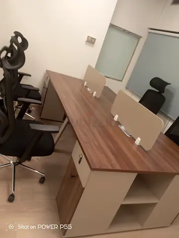 New 4-Seater Office Workstation Desk with Storage and Dividers